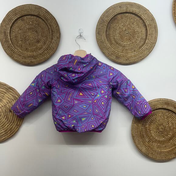 The North Face Reversible Hooded Puffer Jacket Coat Winter Toddler Girls 2T - Picture 4 of 8